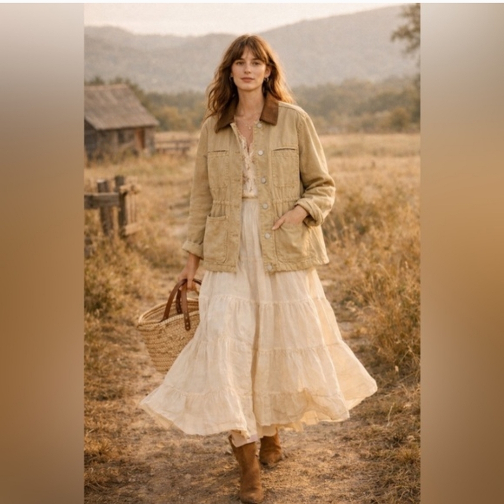 Anthropologie Blank NYC Tan Utility Jacket